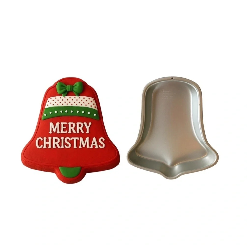 Vtg Wilton Aluminum Bell Cake Pan Set of 2 Christmas Wedding Party Pans Molds